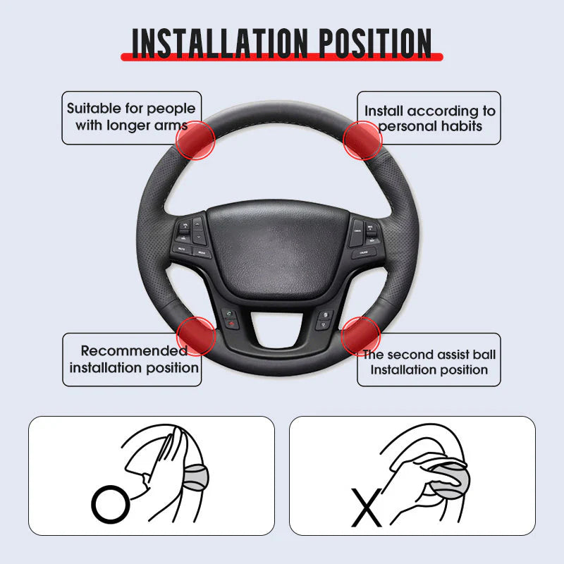 ⏳Limited-time Buy 1 Get 1 Free! ⏰Effortless Driving Steering Wheel Booster Knob 🚗🔃